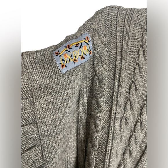 Oxbow Skerry Wool Cable Knit Gray Sweater‎ 81102 Ski Womens Size M - Picture 8 of 8